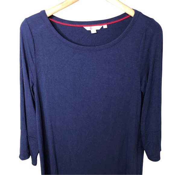Boden Women’s Jersey Knit Dress 3/4 Length Navy Blue Size 10 Long - Picture 2 of 8